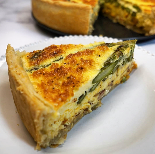 Leek, Asparagus, & Gruyere Quiche