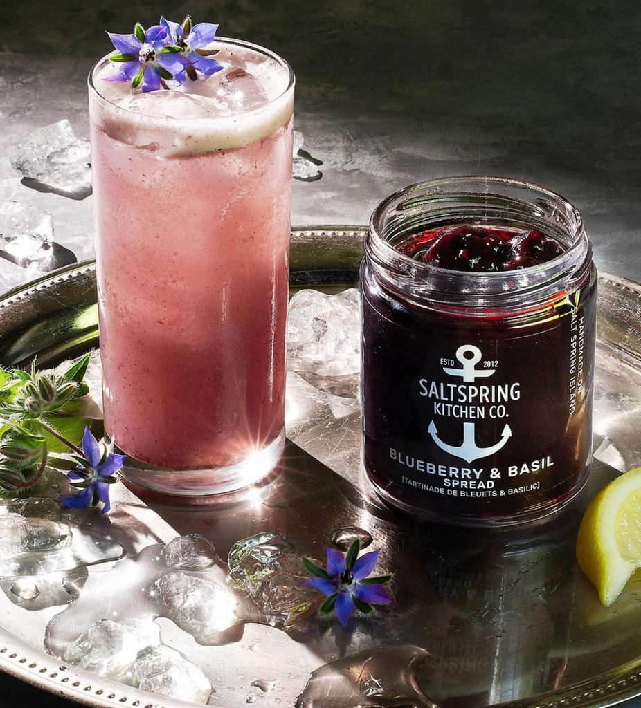 Blueberry Gin Fizz Cocktail