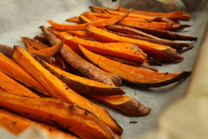 Cinnamon-Pear Roasted Sweet Potatoes