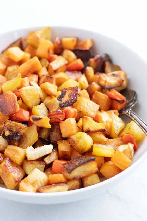 Honey Ginger Salmon with Roasted Root Vegetables